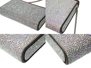 Christian Louboutin クリスチャン ルブタン ショルダーバッグ パーティバッグ スワロフスキー 美品 中古 4c070796 