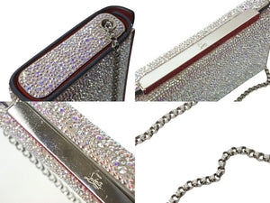 Christian Louboutin クリスチャン ルブタン ショルダーバッグ パーティバッグ スワロフスキー 美品 中古 4c070796 