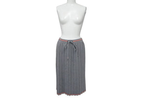 極美品 THOM BROWNE トムブラウン 22SS プリーツ スカート FKK096A Y3009055 コットン グレー サイズ36 中古 4c070806