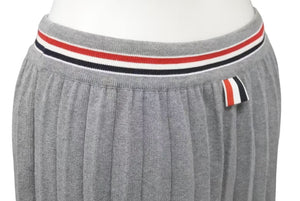 極美品 THOM BROWNE トムブラウン 22SS プリーツ スカート FKK096A Y3009055 コットン グレー サイズ36 中古 4c070806