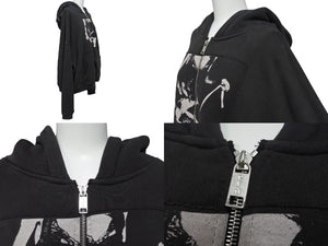 E.R.D. ENFANTS RICHES DÉPRIMÉS アンファン・リッシュ・デプリメ ASPHYXIATION ASSEMBLAGE ZIP HOODIE ジップパーカー パイル ブラック 黒 ウォッシュ加工 美品 中古 4c070822