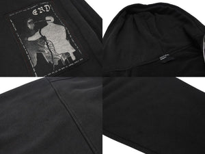 E.R.D. ENFANTS RICHES DÉPRIMÉS アンファン・リッシュ・デプリメ ASPHYXIATION ASSEMBLAGE ZIP HOODIE ジップパーカー パイル ブラック 黒 ウォッシュ加工 美品 中古 4c070822