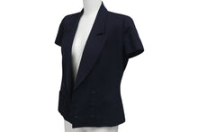 Load image into Gallery viewer, 極美品 CHANEL シャネル 96C クロップド ダブルブレストジャケット P06257V03888 ウール ネイビー サイズ36 中古 4c076237