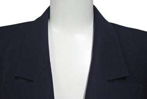 極美品 CHANEL シャネル 96C クロップド ダブルブレストジャケット P06257V03888 ウール ネイビー サイズ36 中古 4c076237