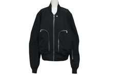Load image into Gallery viewer, Rick Owens リックオウエンス BAUHAUS FLIGHT JACKET ボンバージャケット ポリエステル ブラック シルバー 42 美品 中古 4c070829