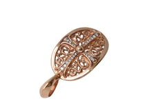 Load image into Gallery viewer, CHROME HEARTS クロムハーツ タイニー オーバルクロス ペンダントトップ パヴェダイヤ 重量約8.4g K22ゴールド 美品 中古 4c070835