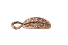 Load image into Gallery viewer, CHROME HEARTS クロムハーツ タイニー オーバルクロス ペンダントトップ パヴェダイヤ 重量約8.4g K22ゴールド 美品 中古 4c070835