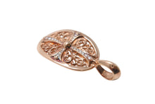Load image into Gallery viewer, CHROME HEARTS クロムハーツ タイニー オーバルクロス ペンダントトップ パヴェダイヤ 重量約8.4g K22ゴールド 美品 中古 4c070835