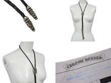 Load image into Gallery viewer, CHROME HEARTS クロムハーツ ボロ タイニークラシック オーバルループタイ パヴェダイヤ 重量約52.6g 全長約109cm 美品 中古 4c070838