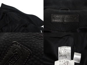 極美品 CHROME HEARTS クロムハーツ ハンティングジャケット サイズM クローボタン ブラック系 ヌバック シルバー925 中古 4c070841
