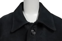 Load image into Gallery viewer, 極美品 CHROME HEARTS クロムハーツ ハンティングジャケット サイズM クローボタン ブラック系 ヌバック シルバー925 中古 4c070841
