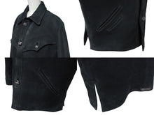 Load image into Gallery viewer, 極美品 CHROME HEARTS クロムハーツ ハンティングジャケット サイズM クローボタン ブラック系 ヌバック シルバー925 中古 4c070841