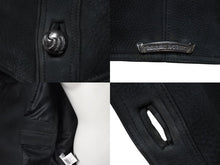 Load image into Gallery viewer, 極美品 CHROME HEARTS クロムハーツ ハンティングジャケット サイズM クローボタン ブラック系 ヌバック シルバー925 中古 4c070841