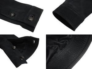 極美品 CHROME HEARTS クロムハーツ ハンティングジャケット サイズM クローボタン ブラック系 ヌバック シルバー925 中古 4c070841