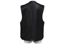 Load image into Gallery viewer, CHROME HEARTS クロムハーツ BSフレアボタン インペリアル レザーベスト サイズM ブラック シルバー925 カーフレザー 美品 中古 4c070842