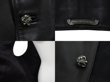 Load image into Gallery viewer, CHROME HEARTS クロムハーツ BSフレアボタン インペリアル レザーベスト サイズM ブラック シルバー925 カーフレザー 美品 中古 4c070842