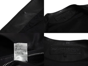 CHROME HEARTS クロムハーツ BSフレアボタン インペリアル レザーベスト サイズM ブラック シルバー925 カーフレザー 美品 中古 4c070842