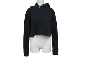 CHROME HEARTS クロムハーツ パーカー フーディ レザーパッチ シルバ−925 ブラック サイズM 美品 中古 4c070848