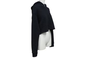 CHROME HEARTS クロムハーツ パーカー フーディ レザーパッチ シルバ−925 ブラック サイズM 美品 中古 4c070848