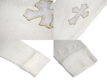 Load image into Gallery viewer, CHROME HEARTS クロムハーツ 長袖Ｔシャツ サイズS サーマル クロスパッチ レディース レザー コットン ホワイト 美品 中古 4c070849