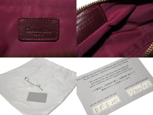 極美品 ChristianDior クリスチャンディオール サドルポーチ ワンショルダーバッグ トロッター MC 0012 レッド 中古 4c070855