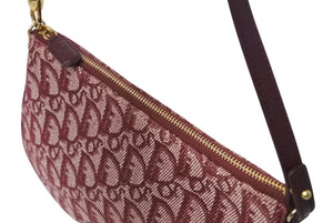極美品 ChristianDior クリスチャンディオール サドルポーチ ワンショルダーバッグ トロッター MC 0012 レッド 中古 4c070855