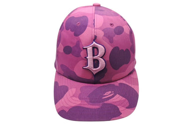 極美品 A BATHING APE アベイシング エイプ キャップ レッドソックスコラボ サイズ L パープル 中古 4c070859
