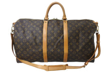 Load image into Gallery viewer, LOUIS VUITTON ルイヴィトン キーポルバンドリエール55 ボストンバッグ M41414 モノグラム PVC レザー ブラウン 美品 中古 4c070864