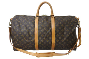 LOUIS VUITTON ルイヴィトン キーポルバンドリエール55 ボストンバッグ M41414 モノグラム PVC レザー ブラウン 美品 中古 4c070864