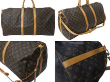 Load image into Gallery viewer, LOUIS VUITTON ルイヴィトン キーポルバンドリエール55 ボストンバッグ M41414 モノグラム PVC レザー ブラウン 美品 中古 4c070864