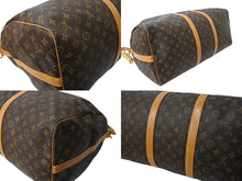 Load image into Gallery viewer, LOUIS VUITTON ルイヴィトン キーポルバンドリエール55 ボストンバッグ M41414 モノグラム PVC レザー ブラウン 美品 中古 4c070864