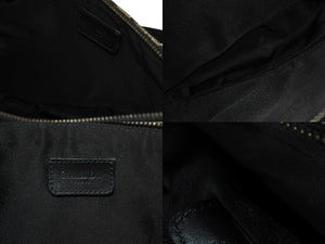 Christian Dior クリスチャンディオール トロッター サドルポーチ ロゴ ハンドバッグ 総柄 ブラック シルバー金具 MC0032 美品 中古 4c070865
