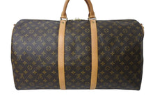 Load image into Gallery viewer, LOUIS VUITTON ルイヴィトン キーポルバンドリエール55 ボストンバッグ M41414 モノグラム PVC レザー ブラウン 美品 中古 4c0705866