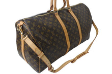 Load image into Gallery viewer, LOUIS VUITTON ルイヴィトン キーポルバンドリエール55 ボストンバッグ M41414 モノグラム PVC レザー ブラウン 美品 中古 4c0705866