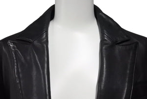 CHROME HEARTS クロムハーツ 1Bクロスボール テーラード レザージャケット サイズM ブラック レザー シルバー925 美品 中古 4c070870