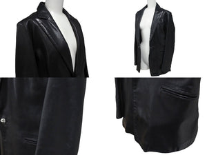 CHROME HEARTS クロムハーツ 1Bクロスボール テーラード レザージャケット サイズM ブラック レザー シルバー925 美品 中古 4c070870