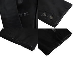 CHROME HEARTS クロムハーツ 1Bクロスボール テーラード レザージャケット サイズM ブラック レザー シルバー925 美品 中古 4c070870