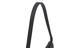 Christian Dior クリスチャンディオール トロッター サドルポーチ ロゴ ハンドバッグ 総柄 ブラック シルバー金具 MC1002 美品 中古 4c070873