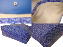 Load image into Gallery viewer, 新品未使用 GOYARD ゴヤール ボエム ホーボーバッグ ショルダーバッグ ブルー シルバー金具 中古 4c070878
