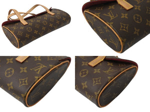 極美品 LOUIS VUITTON ルイヴィトン モノグラム ソナチネ ハンドバッグ M51902 ロゴ ブラウン 中古 4c070894