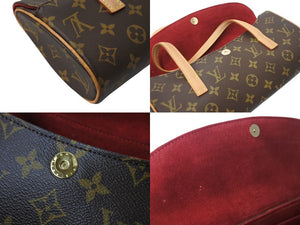 極美品 LOUIS VUITTON ルイヴィトン モノグラム ソナチネ ハンドバッグ M51902 ロゴ ブラウン 中古 4c070894