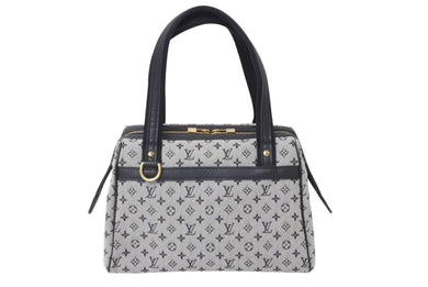 LOUIS VUITTON ルイヴィトン ジョセフィーヌPM ハンドバッグ M92214 モノグラム ミニ ネイビー グレー 美品 中古 4c070899