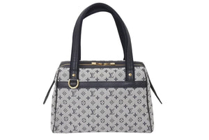 LOUIS VUITTON ルイヴィトン ジョセフィーヌPM ハンドバッグ M92214 モノグラム ミニ ネイビー グレー 美品 中古 4c070899