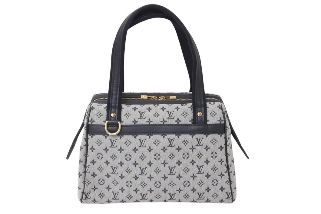 LOUIS VUITTON ルイヴィトン ジョセフィーヌPM ハンドバッグ M92214 モノグラム ミニ ネイビー グレー 美品 中古 4c070899