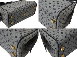 LOUIS VUITTON ルイヴィトン ジョセフィーヌPM ハンドバッグ M92214 モノグラム ミニ ネイビー グレー 美品 中古 4c070899