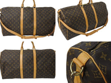 Load image into Gallery viewer, LOUIS VUITTON ルイヴィトン キーポルバンドリエール55 ボストンバッグ M41414 モノグラム PVC レザー ブラウン 美品 中古 4c070916