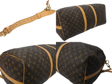 Load image into Gallery viewer, LOUIS VUITTON ルイヴィトン キーポルバンドリエール55 ボストンバッグ M41414 モノグラム PVC レザー ブラウン 美品 中古 4c070916