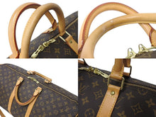 Load image into Gallery viewer, LOUIS VUITTON ルイヴィトン キーポルバンドリエール55 ボストンバッグ M41414 モノグラム PVC レザー ブラウン 美品 中古 4c070916