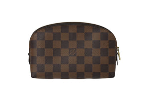 極美品 LOUIS VUITTON ルイヴィトン Damier pochette ダミエ ポシェット コスメティック N47516 ブラウン 中古 4c070918