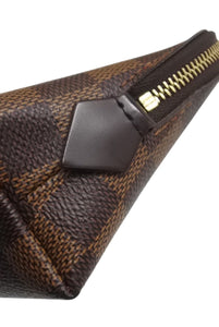 極美品 LOUIS VUITTON ルイヴィトン Damier pochette ダミエ ポシェット コスメティック N47516 ブラウン 中古 4c070918